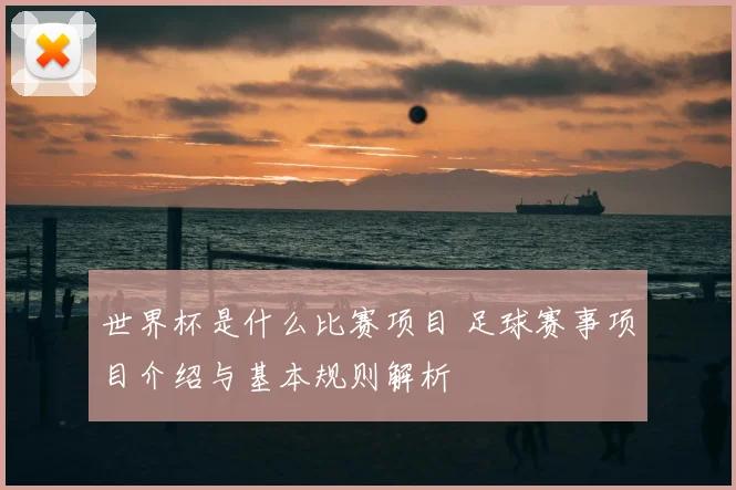 世界杯是什么比赛项目 足球赛事项目介绍与基本规则解析